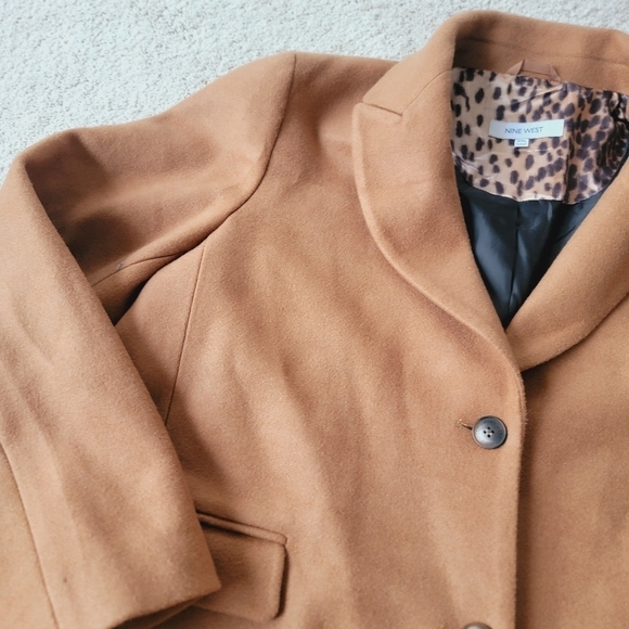 NWT Women's Nine West Single-Breasted Wool Blend Walker Jacket XXL - Picture 4 of 11